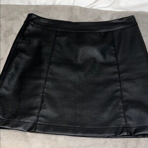Forever 21 Black Faux Leather Mini Skirt